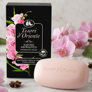 Tesori d'Oriente Orchidea Della Cina mydło w kostce 125 g – delikatna pielęgnacja