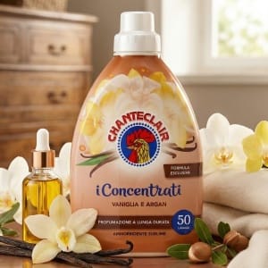 Chanteclair i Concentrati Płyn do Płukania Wanilia i Argan 1L – 50 Prań, Intensywny Zapach