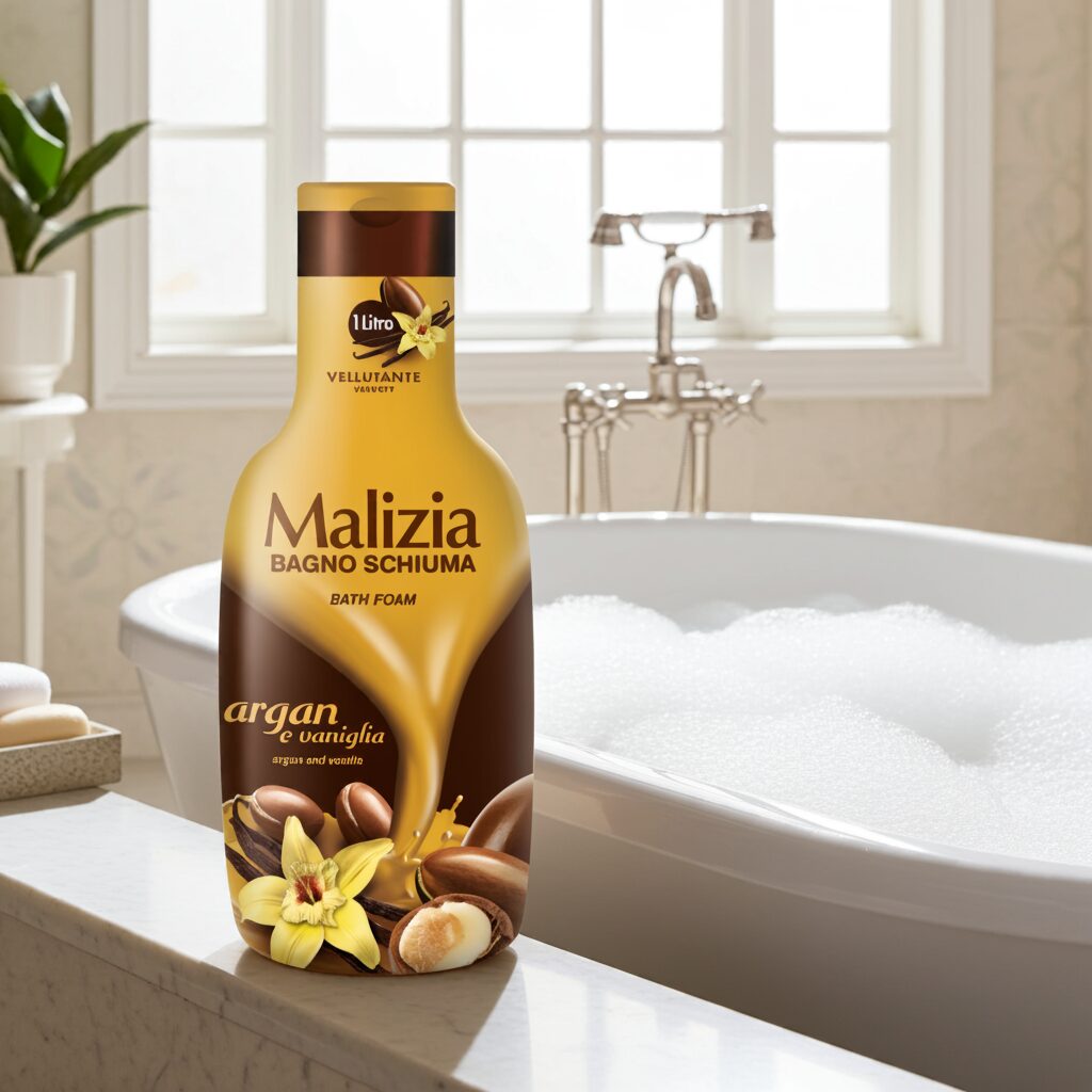 Malizia Płyn do kąpieli Argan i Wanilia 1000ml