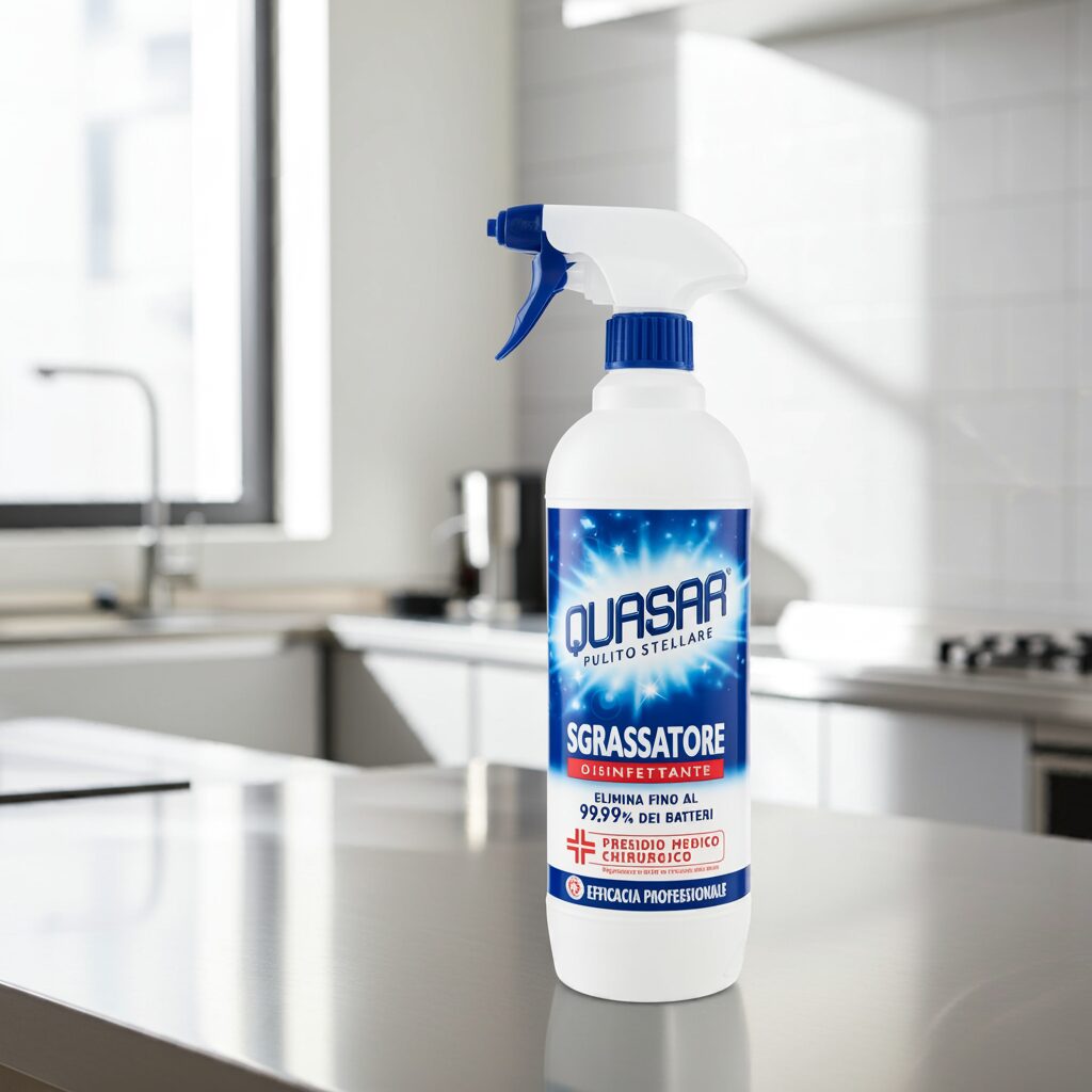 Quasar - Profesjonalny odtłuszczacz, który rozpuszcza brud i eliminuje bakterie 650 ml