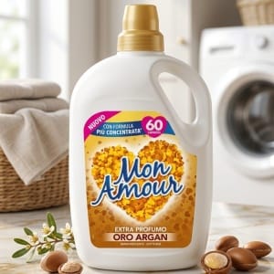 Mon Amour Złoty Argan 3L – Włoskie Płyn do Płukania o Nutach Arganowych 60 Prań