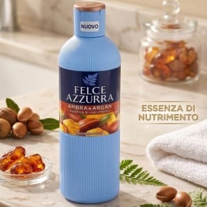 Felce Azzurra Ambra e Argan 650 ml Żel pod Prysznic – Ambra i olejek Arganowy