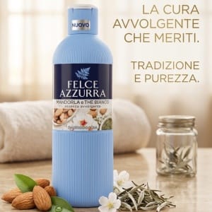 Felce Azzurra Mandorla e The Bianco płyn do kąpieli migdał i biała herbata 650ml