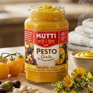 Mutti Pesto Giallo – włoskie pesto z ricottą i nerkowcami 180 g