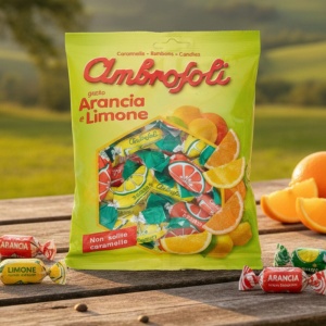 Ambrosoli Arancia e Limone – włoskie cukierki owocowe 150 g