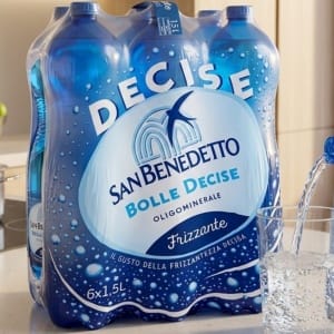 Zestaw 6 sztuk San Benedetto Włoska woda mineralna gazowana 1,5 L