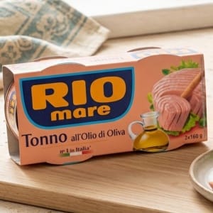Rio Mare Tuńczyk Premium w oliwie bogaty w białko i kwasy Omega-3, bez konserwantów 2x160 g