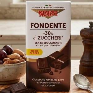 Włoska Czekolada Gorzka Novi 52% Bezglutenowa z Błonnikiem -30% Cukru FIT