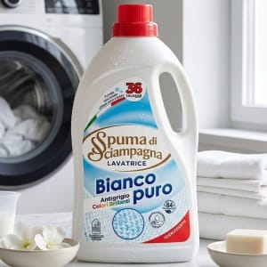 Włoski Żel do Prania Spuma di Sciampagna Bianco Puro 36p 1620ml Oryginał