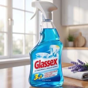 Glassex 3w1 – Płyn do Mycia Szyb i Powierzchni z Amoniakiem 500 ml