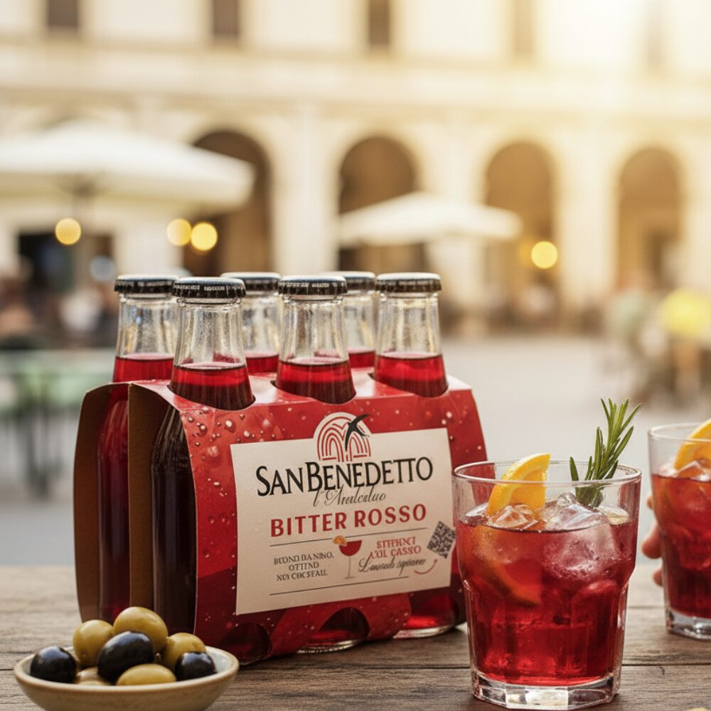 San Benedetto Bitter Rosso – włoski koktajl bezalkoholowy 6x100 ml