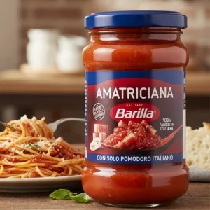 Barilla Amatriciana sos do makaronu z boczkiem gotowy do spożycia 300 g