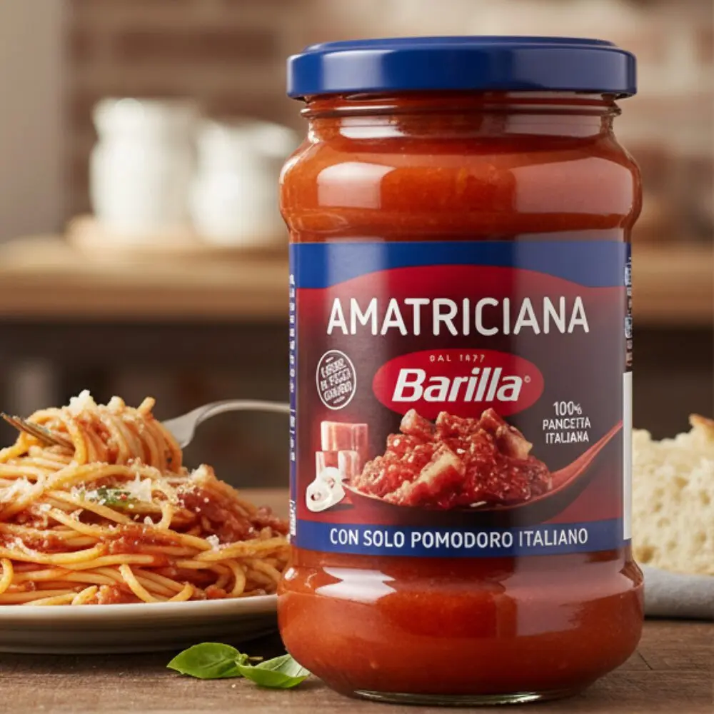 Barilla Amatriciana sos do makaronu z boczkiem gotowy do spożycia 300 g