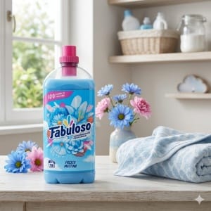 Fabuloso Fresco Mattino Płyn do płukania tkanin 56 prań – Włoski zapach 1,25L