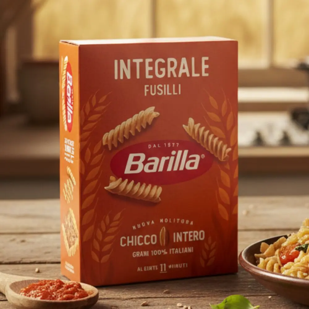 Barilla pełnoziarnisty makaron Fusilli 500g włoskie ziarno