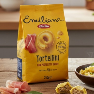 Barilla Emiliane Tortellini 250 g🍝 Autentyczny włoski makaron jajeczny z nadzieniem mięsnym