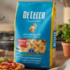 De Cecco Orecchiette 500g - Włoski Makaron z Apulii, Trafilata al Bronzo