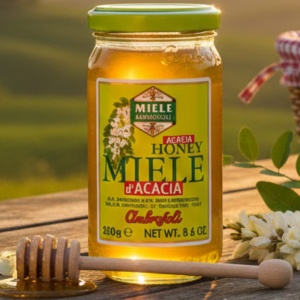 Ambrosoli Miód Akacjowy 400g - 100% Włoski Miód Naturalny