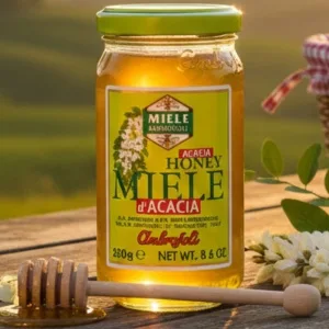 Ambrosoli Miód Akacjowy 250g - 100% Włoski Miód Naturalny