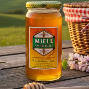 Ambrosoli Miód Wielokwiatowy 500g - 100% Włoski Miód Millefiori