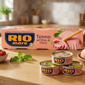 Rio Mare Tuńczyk w Oliwie z Oliwek 4x80g - Włoski Klasyk Bogaty w białko i Omega-3, bez konserwantów