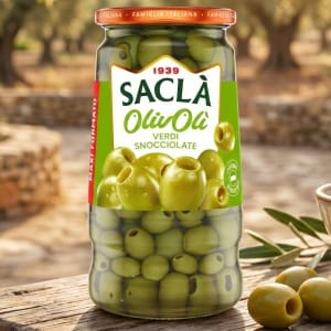 Sacla OlivOlì Oliwki Zielone bez Pestek 290g - Włoska Przystawka