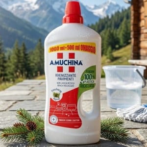 Płyn do Mycia i Dezynfekcji Podłóg Amuchina 1,5L Alpejski | Własny Import Bezpośredni z Włoch