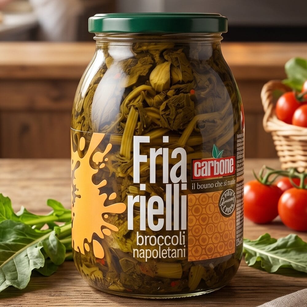 Oryginalne Włoskie Friarielli 950ml - Gotowe Brokuły Neapolitańskie