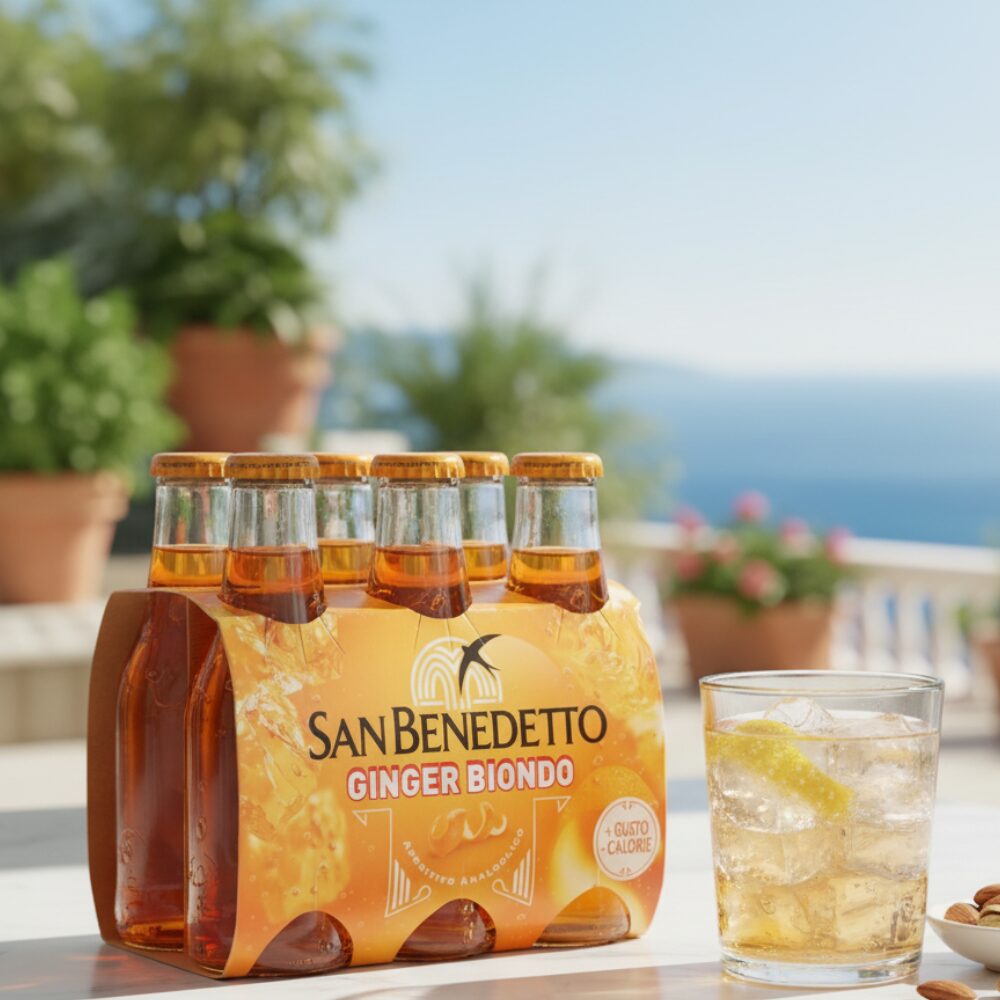 San Benedetto Ginger Biondo 6x100ml - Bezalkoholowy Aperitif Imbirowy