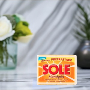 Dwie kostki SOLE mydło marsylskie do prania, 2x250g, naturalne i hipoalergiczne.
