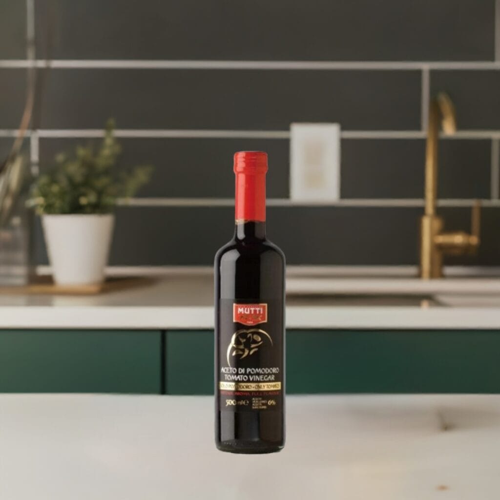 Butelka Mutti ocet pomidorowy 500ml, włoski ocet z pomidorów.