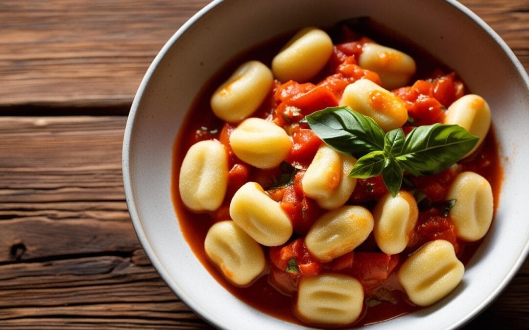 Przepis na bezglutenowe gnocchi z sosem pomidorowym i bazylią