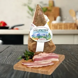 Guanciale Amatriciano 1,52 kg – Campione d’Italia, cały kawałek opakowanie