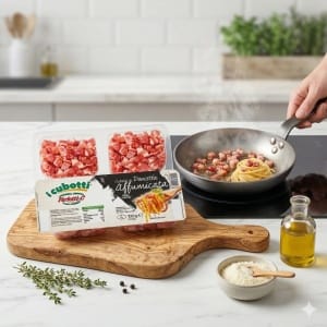 Furlotti Włoska Pancetta w Kostce 2x50g - Wędzona, do Carbonary bez Glutenu