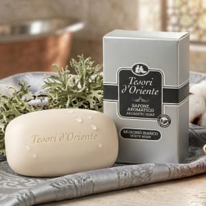 Tesori d'Oriente Mydło Kostka Muschio Bianco - Białe Piżmo 125g