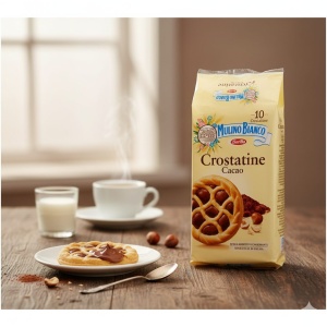 Mulino Bianco Crostatine al Cacao – Włoskie Kruche Tartaletki Czekoladowe 400 g