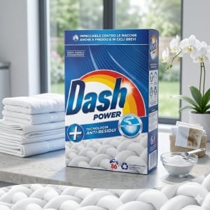 Dash Power Proszek do prania: skuteczny na plamy nawet w niskich temperaturach 86 prań