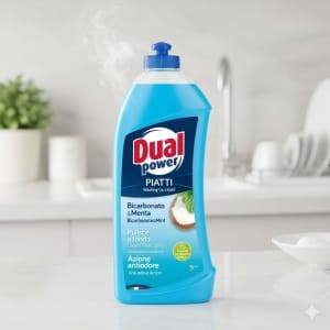Dual power piatti – płyn do mycia naczyń soda oczyszczona i mięta 1 L