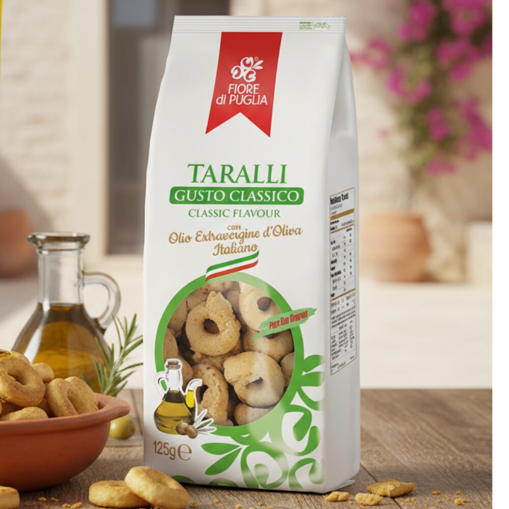Tesori D'Apulia Tarallini Classico 200g – Włoskie precelki z oliwą