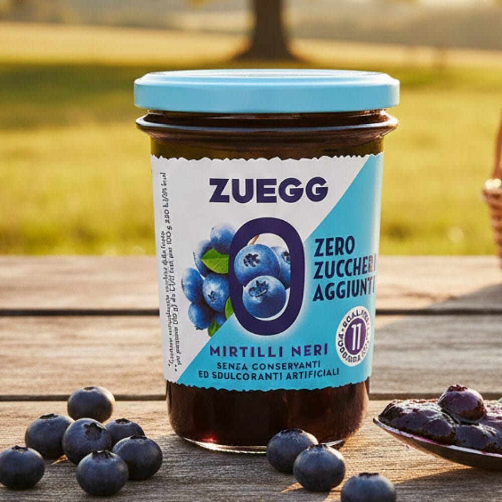 Zuegg Mirtilli Zero Włoski Dżem z jagód bez dodatku cukru 220g Bez Gluten