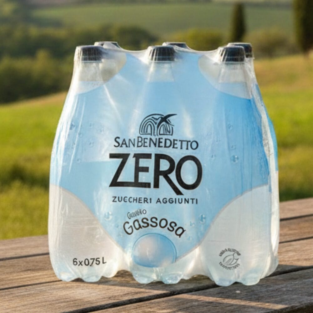 Zestaw 6 Sztuk Gassosa bez cukru San Benedetto 750ml z Włochy