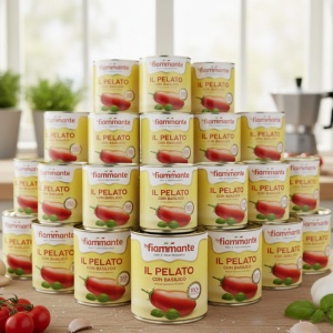 24x Włoskie Pomidory Bez Skórki z Bazylią La Fiammante 400g