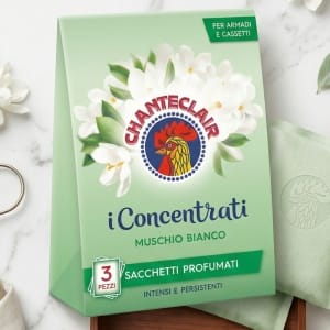 Chanteclair I Concentrati – Perfumowane woreczki z białym piżmem Saszetki zapachowe 3szt