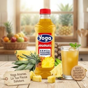 6x Yoga Włoski nektar ananasowy bez cukru 1L – Egzotyczna świeżość bez wyrzutów sumienia