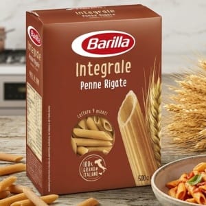 Barilla Penne Rigate Pełnoziarniste 500g - Włoski Makaron z Błonnikiem