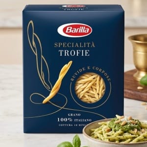 Barilla Trofie Specialità – makaron Premium z Ligurii z 100% włoskiej pszenicy 500 g