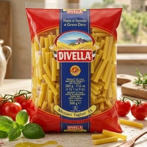 Divella Mezzani Tagliati 35 – Wszechstronny makaron z Włoch – idealny do zup, sosów i zapiekanek 500 g