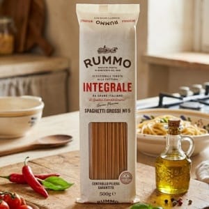 Rummo Pełnoziarnisty makaron Spaghetti – 100% włoska pszenica 500 g