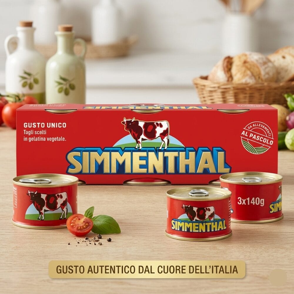 Simmenthal 3x140g – włoska wołowina w galarecie, bez glutenu, niska zawartość tłuszczu, gotowa do spożycia