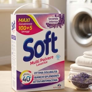Proszek do prania Soft Multi Polvere Lawenda 105 prań 5,775 Kg